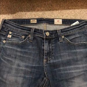 AG size 25 Stilt ankle raw hem jean